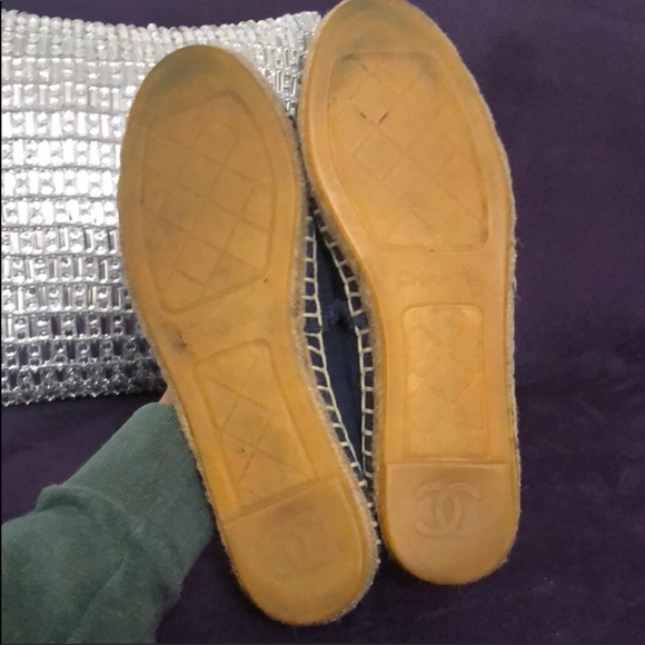 Chanel canvas espadrille flats size 39 - Picture 3 of 4